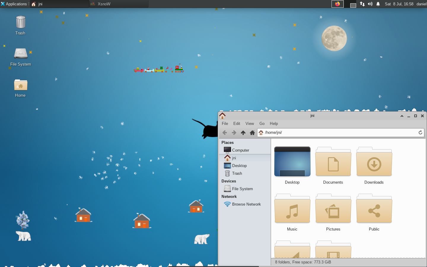 Here is screenshot of my Slackware linux